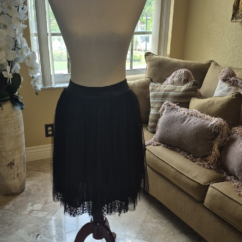 Molly Bracken Black Layered Tulle Skirt